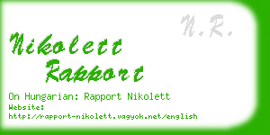 nikolett rapport business card